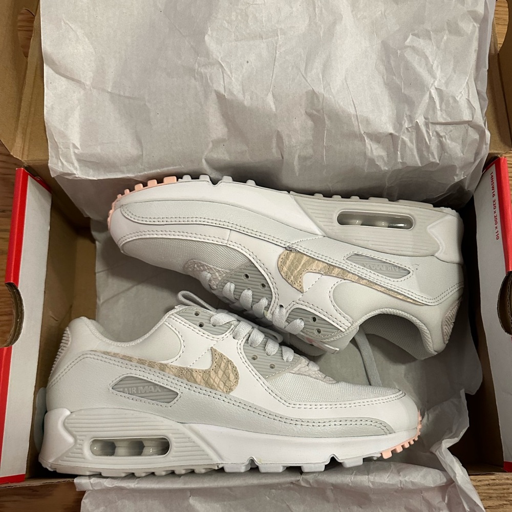 Brand new Nike air max - white with cami and pink detail